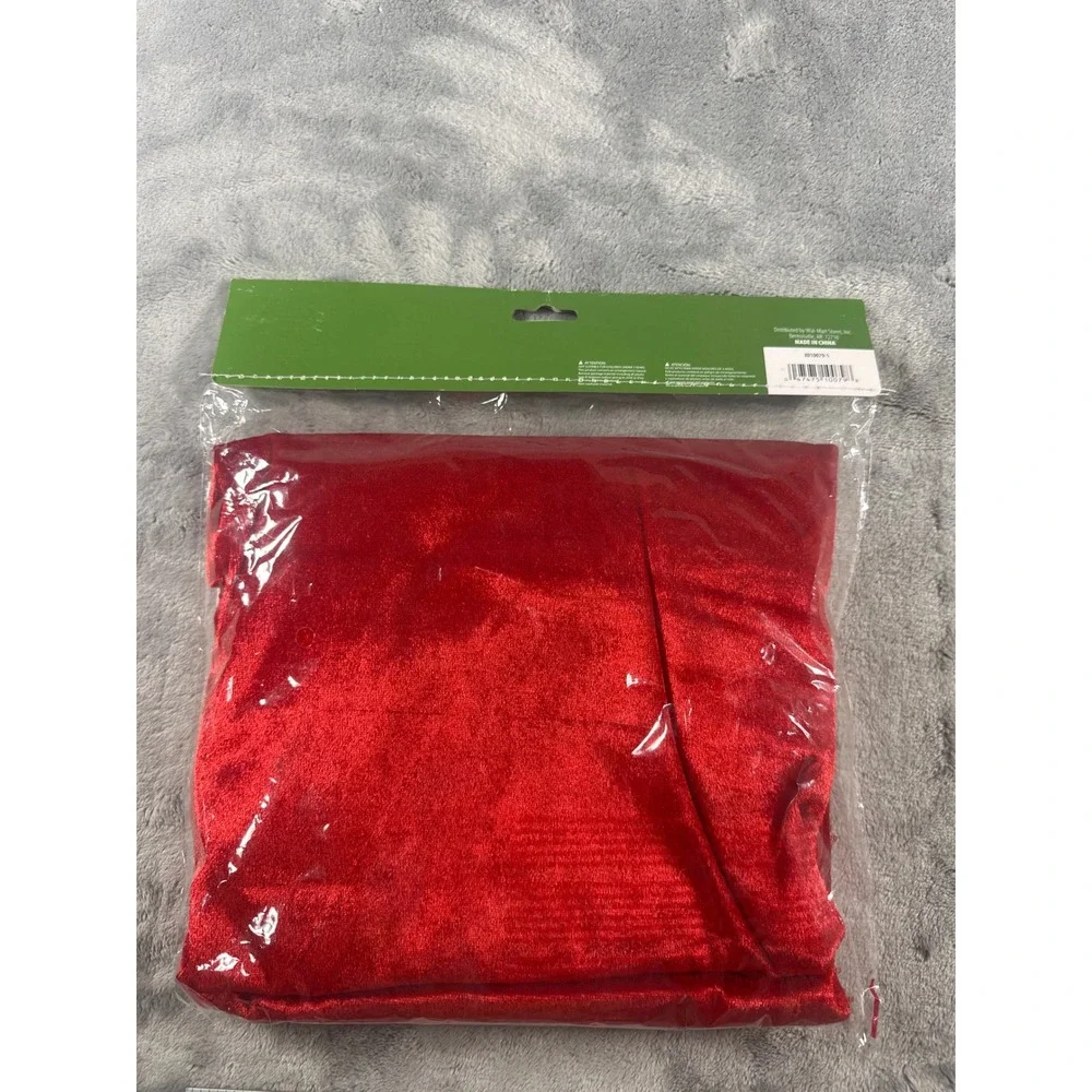 Holiday Time Red Velvet Santa Sack 36 x 27.5 Large Christmas Gift Drawstring Bag